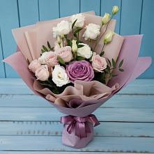 Букет цветов из:  Розы и Лизиантусы в Петропавловке
