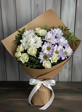 Букет цветов из:  Хризантемы и Розы в Петропавловке
