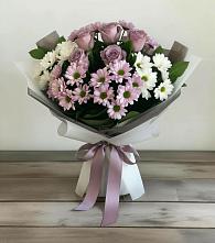 Букет цветов из:  Хризантемы и Розы #REPLACE_PRED# Петропавловке