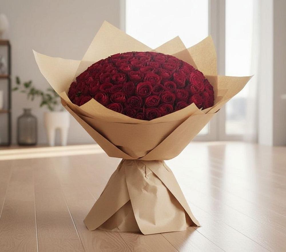 Букет 101 Красная роза в Петропавловке