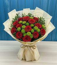 Букет цветов из:  Розы и Хризантемы в Петропавловке