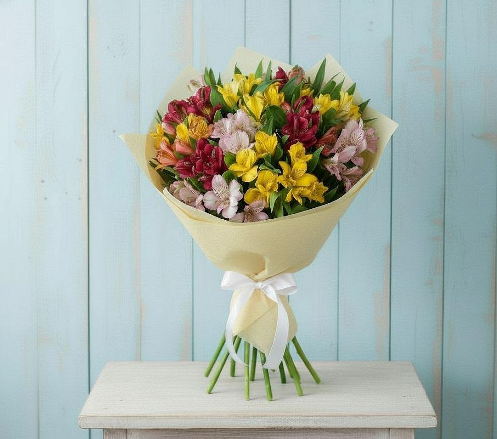 Букет цветов из: Альстромерии в Петропавловке